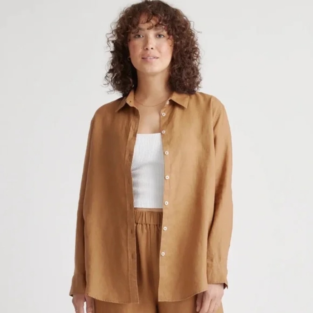 Quince Organic Linen Long Sleeve Shirt